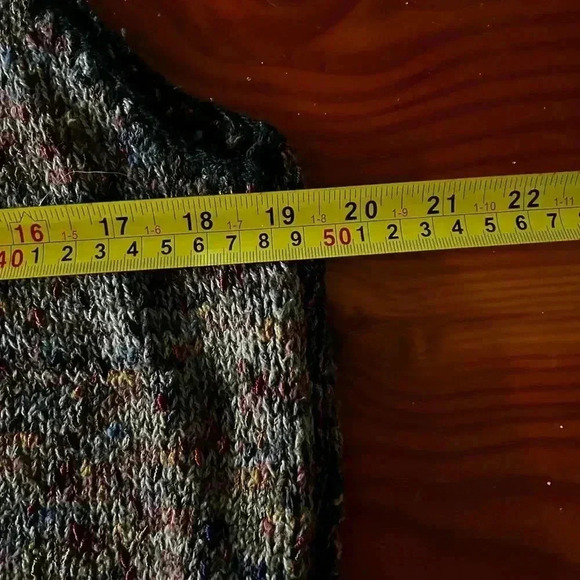 Ani Barrie Vintage Colourful Knit Button Front Pocket  Womens M Vest Sweater USA - Picture 9 of 12